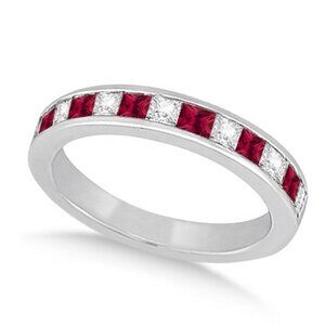 "Attractive 925 Silver Plated Red Cubic Zirconia Couple Ring, FB16FA1083